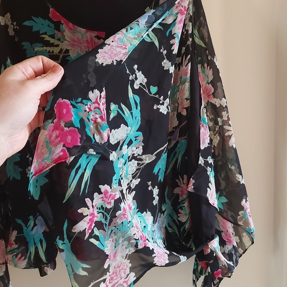 Addition Elle Floral Blouse With Side Tie - Picture 3 of 6